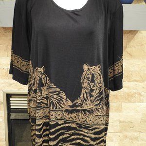 Long tunic with Tiger motif